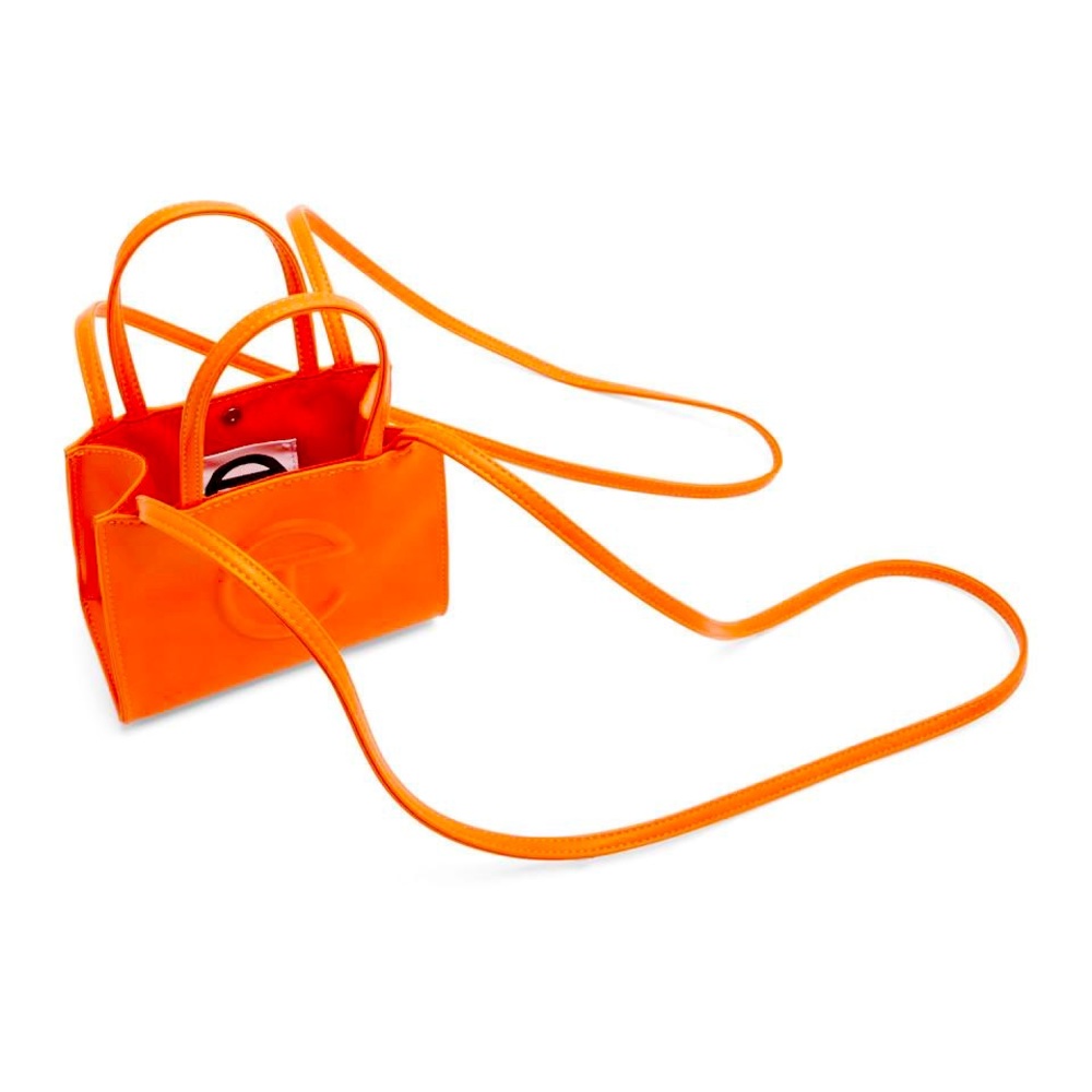 Small Orange Telfar Shopping Bag